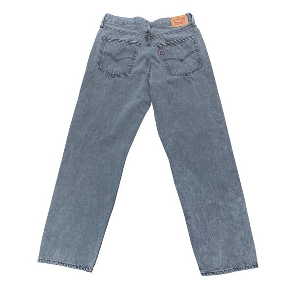 Levi’s Jeans Sz 30 94’ Baggy Black Wash Button Fly High Rise Mom Jean Grunge - Picture 4 of 11